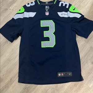 NFL Men's Blue and Neon Green Jersey